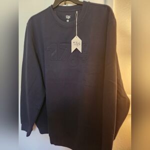 1764 Navy Sweatshirt with Embossed Design